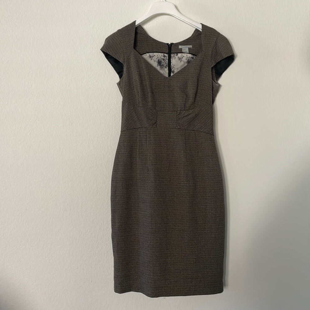 H&M dress with small black plaid details.